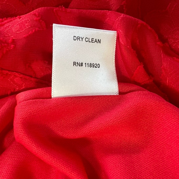 NWT Lucy Paris Red Lace Sheer Two Layer Maxi Skirt, size L - Picture 8 of 8